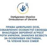 Права цивільних осіб, позбавлених особистої свободи внаслідок збройної агресії проти України, зниклих безвісти за особливих обставин, та членів їх сімей Права цивільних осіб, позбавлених особистої свободи внаслідок збройної агресії проти України, зниклих безвісти за особливих обставин, та членів їх сімей