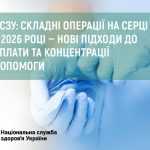 НСЗУ: складні операції на серці у 2026 році — нові підходи до оплати та концентрації допомоги